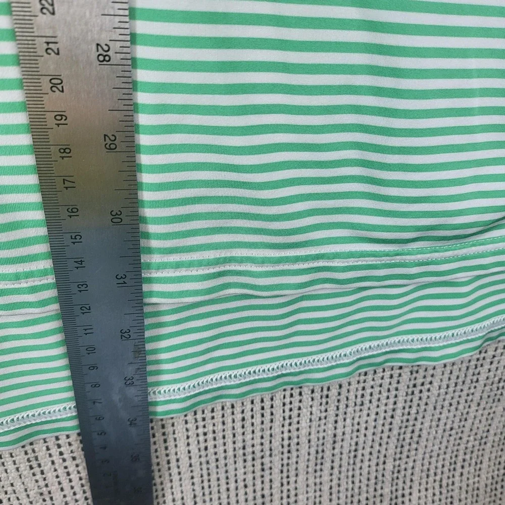 RLX Ralph Lauren Polo Shirt Mens XL Green Striped Karsten Creek Golf Performance